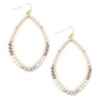 Sole Society Sole Society Beaded Teardrop Earrings - White Combo