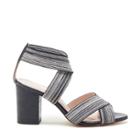 Sole Society Sole Society Joesy Elastic City Sandal - Black White Black