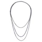 Sole Society Sole Society Dainty Layered Crystal Necklace - Navy-one Size