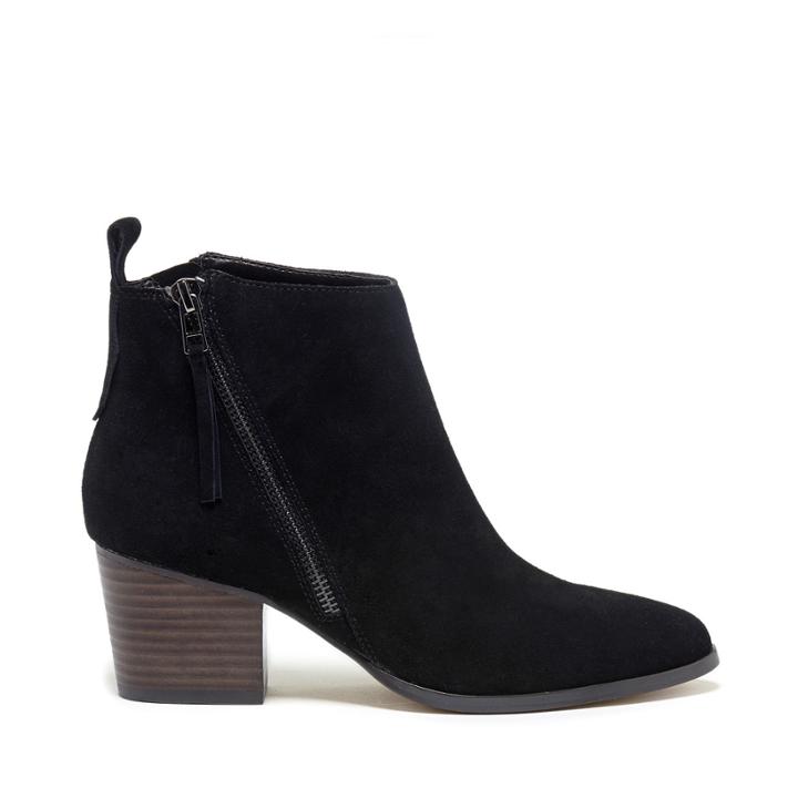 Sole Society Sole Society Mira Asymmetrical Zip Bootie - Black