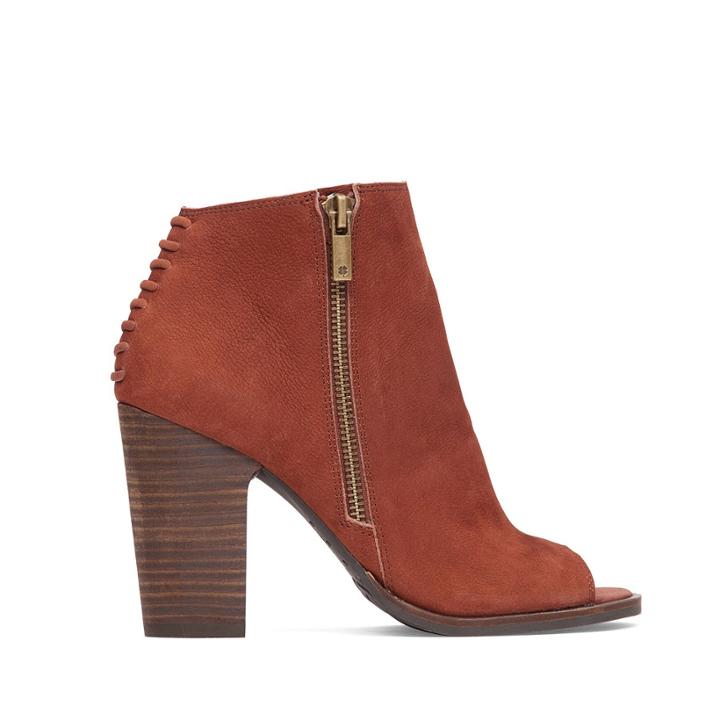 Lucky Brand Lucky Brand Lamija Stacked Heel Bootie - Russet