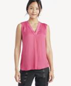 Vince Camuto Vince Camuto Women's V Neck Rumple Blouse In Color: Pink Flame Size Xs From Sole Society