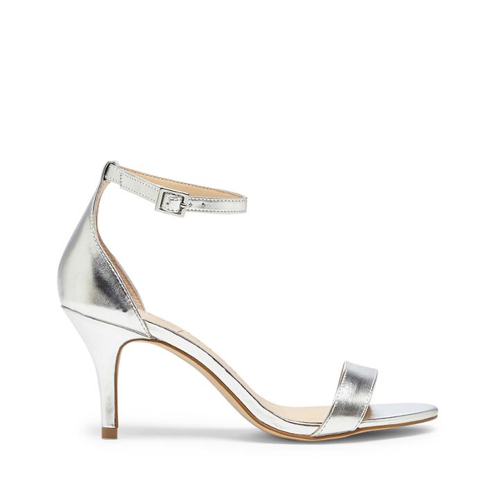 Sole Society Sole Society Ava Mid Heel Sandal - Silver