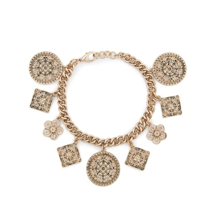Sole Society Sole Society Coin Charm Bracelet - Antique Gold-one Size