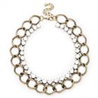 Sole Society Sole Society Chainlink And Stone Necklace - Antique Gold-one Size