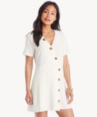 Moon River Moon River Women's Asymmetrical Button Dress In Color: White Size Xs From Sole Society