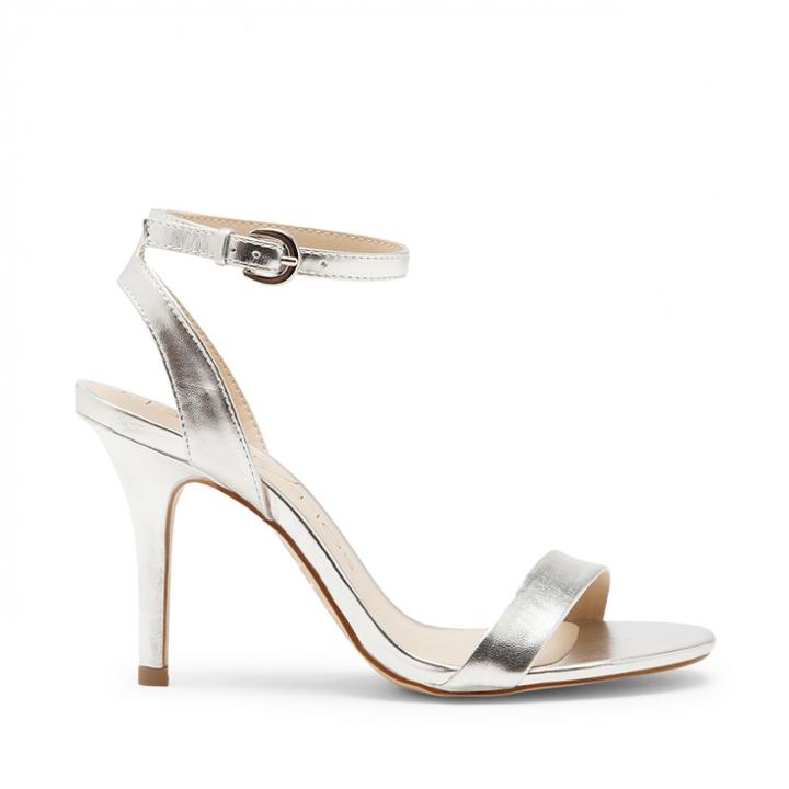 Sole Society Sole Society Talia Strappy Sandal - Silver-7.5