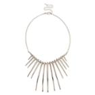 Sole Society Sole Society Spiked Statement Necklace - Silver