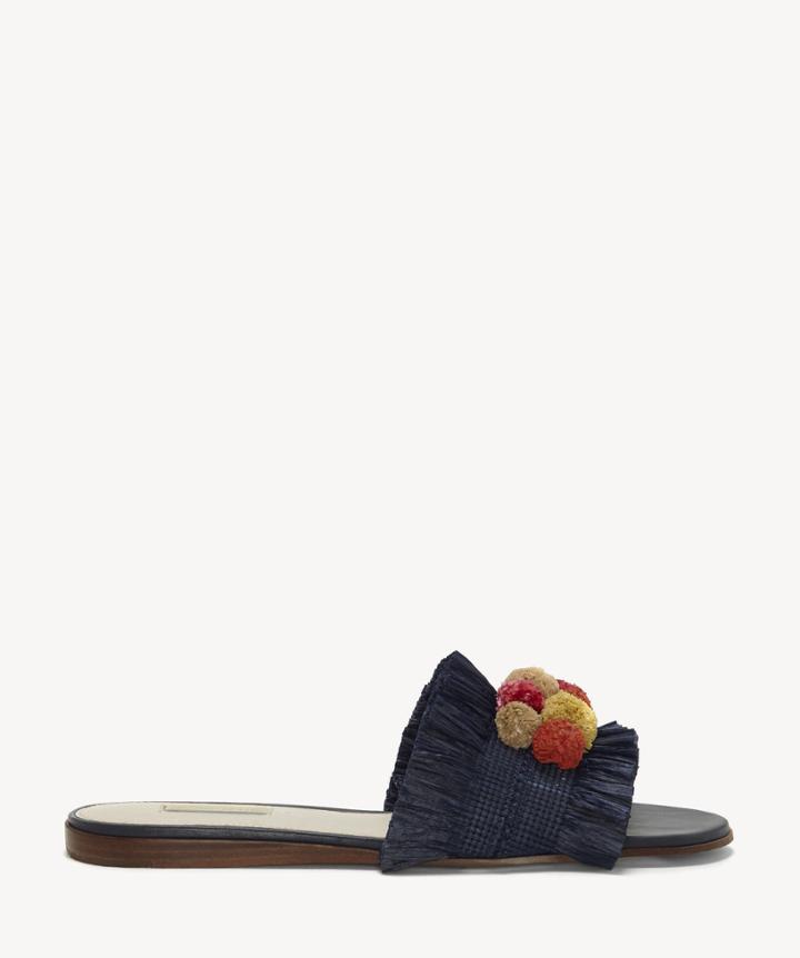 Louise Et Cie Louise Et Cie Arthya Rafia Slide - Bluemoon/orange Combo-6