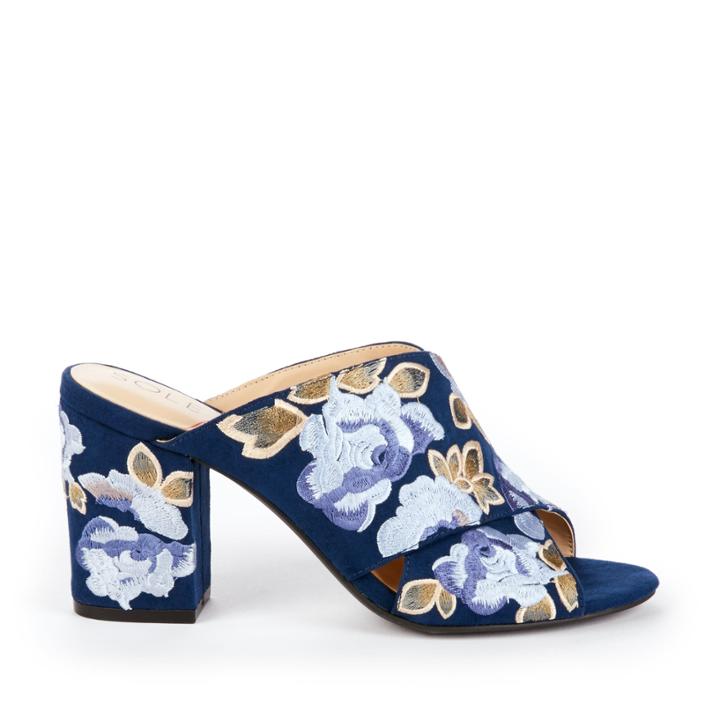 Sole Society Sole Society Luella Criss Cross Mule - Navy/blue Multi