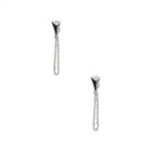 Sole Society Sole Society Arrow Drop Chain Earring - Silver-one Size