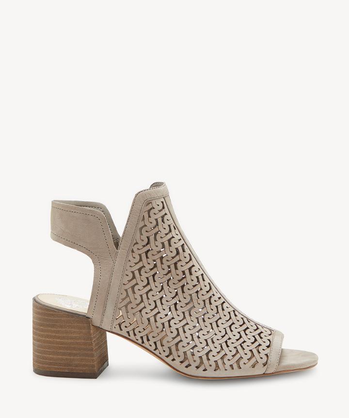 Vince Camuto Vince Camuto Women's Sternat Peep Toe Sandals Hippo Grey Size 5 Leather From Sole Society
