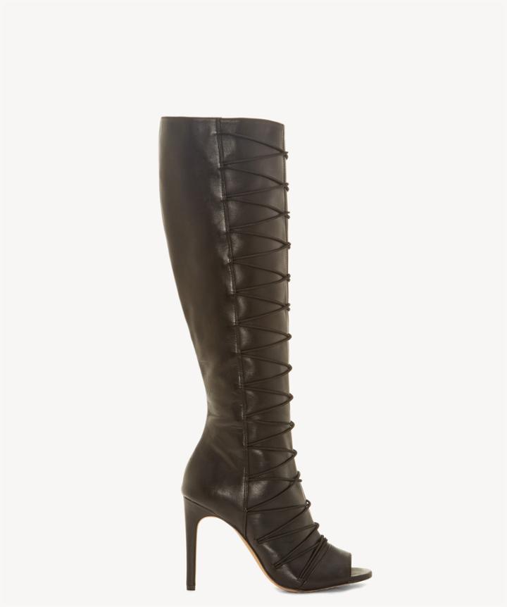 Vince Camuto Vince Camuto Women's Kentra Heeled Boots Black Size 5 Silky Leather Stretch Elastic From Sole Society