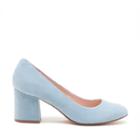 Sole Society Sole Society Lola Close Toe Stack Heel Pump - Sea Angel