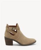 Lucky Brand Lucky Brand Nandita Cut Out Bootie Dark Travertine Size 8.5 Leather Suede From Sole Society