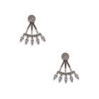 Sole Society Sole Society Crystal Ear Jackets - Silver-one Size