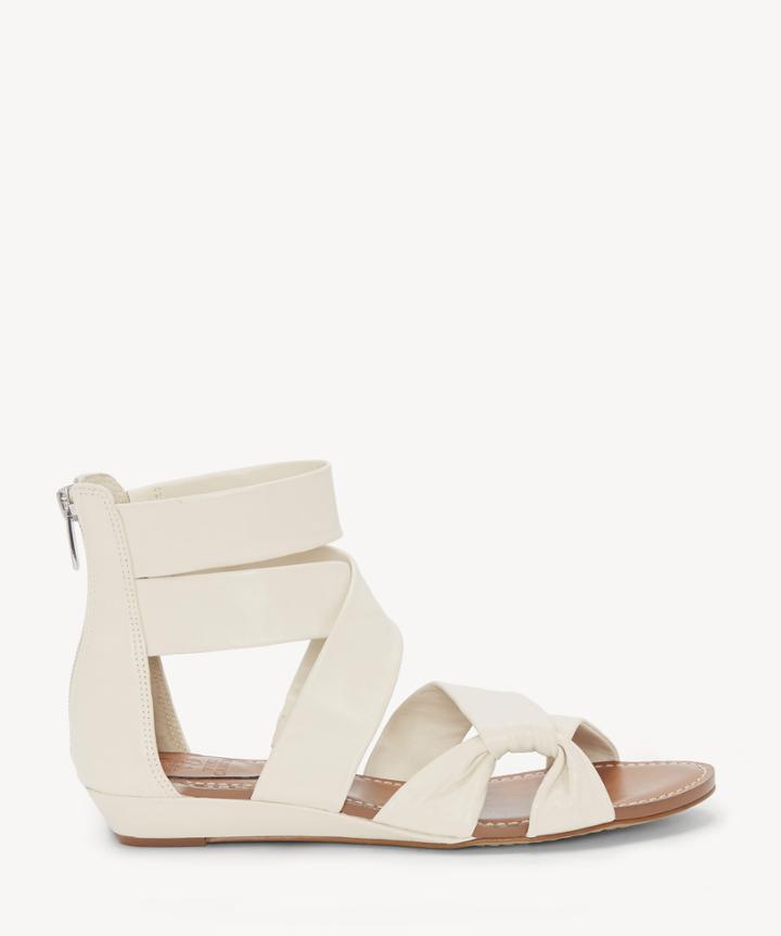 Vince Camuto Vince Camuto Women's Seevina Strappy Low Wedges Sandals Vanilla Size 5 Leather From Sole Society