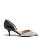 Sole Society Sole Society Sami Dorsay Mid Heel - Black White-7