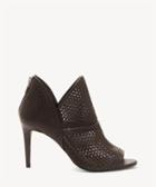 Vince Camuto Vince Camuto Women's Vatena Peep Toe Bootie Black Nubuck Size 5 Leather From Sole Society