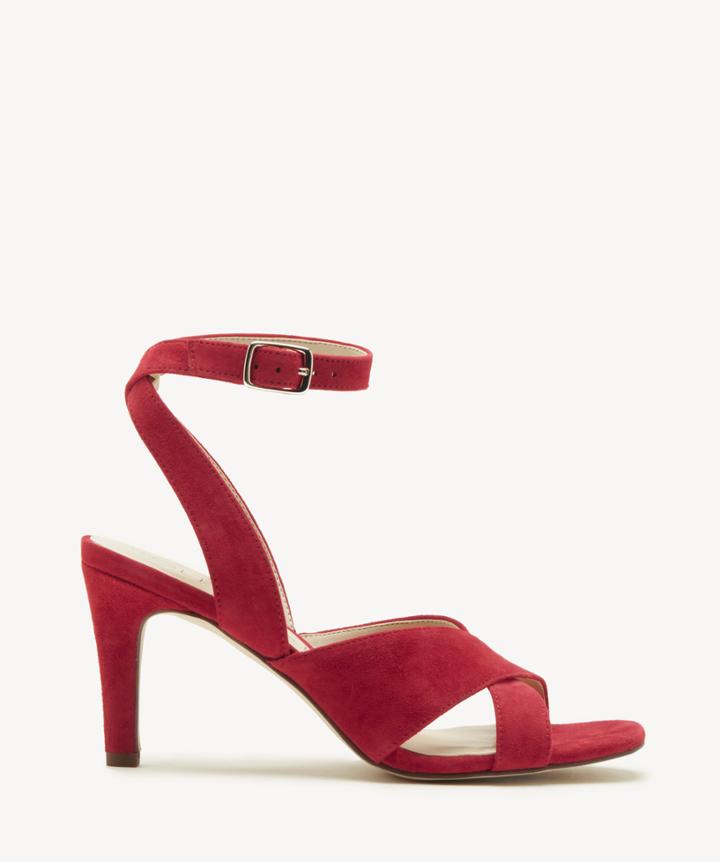 Sole Society Women's Cassidea Criss Cross Sandals Holiday Red Size 5 Suede From Sole Society