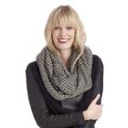 Sole Society Sole Society Two Tone Mixed Knit Scarf - Black Combo