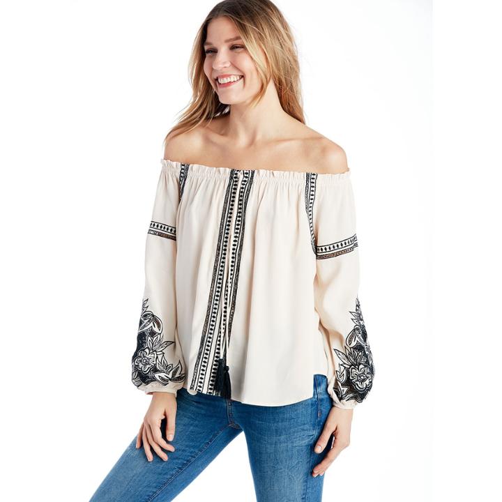 Astr Astr Jessa Top - Ecru-x-small