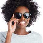 Sole Society Sole Society Delancee Polarized Round Sunglasses - Black
