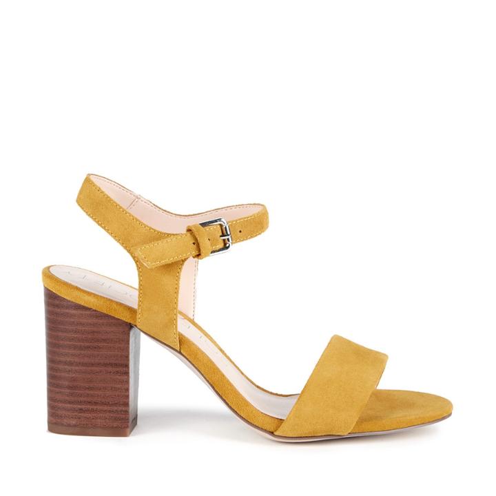 Sole Society Sole Society Linny Block Heel Sandal - Mustard