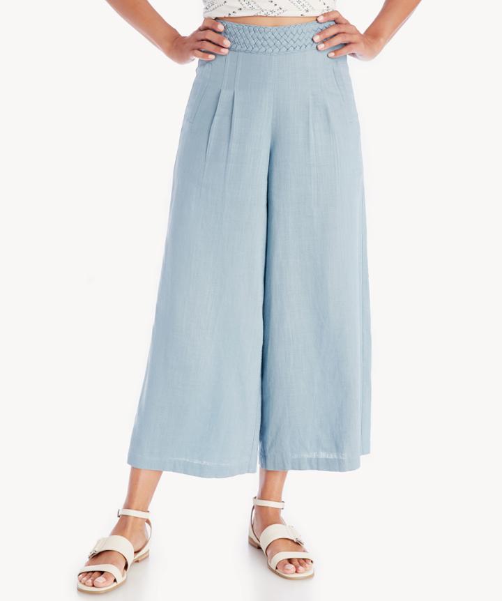 Moon River Moon River Women's Wide Leg Pants In Color: Aegean Blue Size Xs From Sole Society