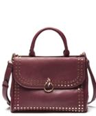 Sole Society Women's Plam Satchel Vegan Studded In Color: Oxblood Bag Vegan Leather From Sole Society