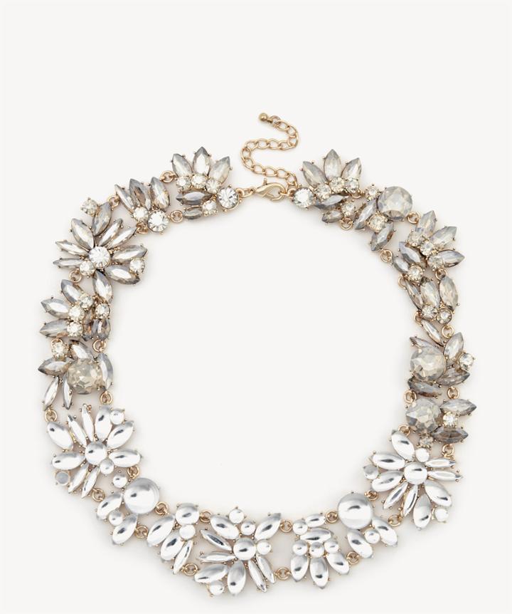 Sole Society Sole Society Floral Statement Necklace Crystal One Size Os