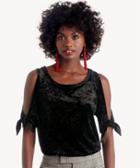 Sanctuary Sanctuary Crushed Velvet Lou Off Shoulder Top Black Size Small From Sole Society