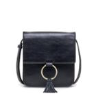 Sole Society Sole Society Roe Square Crossbody With Ring Hardware - Black