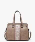 Sole Society Women's Ragna Satchel Genuine Suede Mix In Color: Mushroom Combo Bag From Sole Society