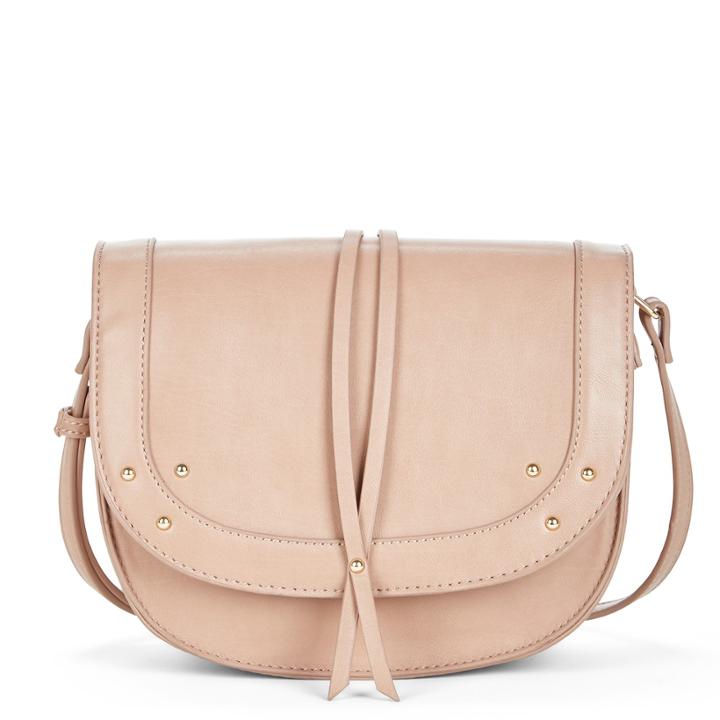 Sole Society Sole Society Faylina Vegan Studded Saddlebag W/ Tie - Taupe