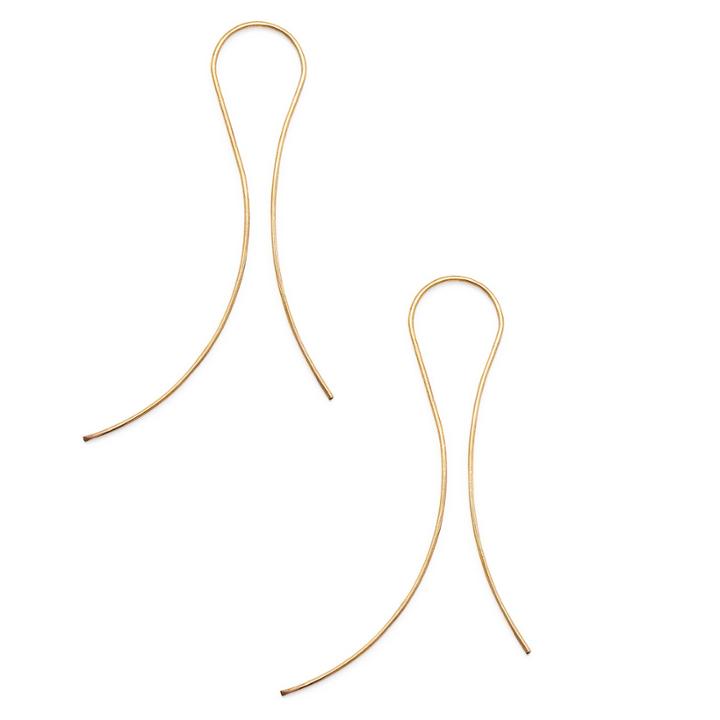 Sole Society Sole Society Modern Metal Front To Back Earring - Gold