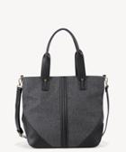 Sole Society Sole Society Camiren Flannel Tote Grey One Size Vegan Leather