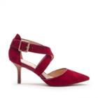 Sole Society Sole Society Tamra Cross Strap Pump - Holiday Red-5
