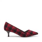 Sole Society Sole Society Desi Kitten Heel Pump - New Red Black Plaid-5.5