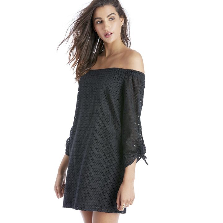1. State 1. State Tie Sleeve Dress - Rich Black-x-small