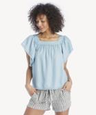 Vince Camuto Vince Camuto Square Neck Flutter Sleeve Tencel Shirt Vintage Size Extra Small From Sole Society