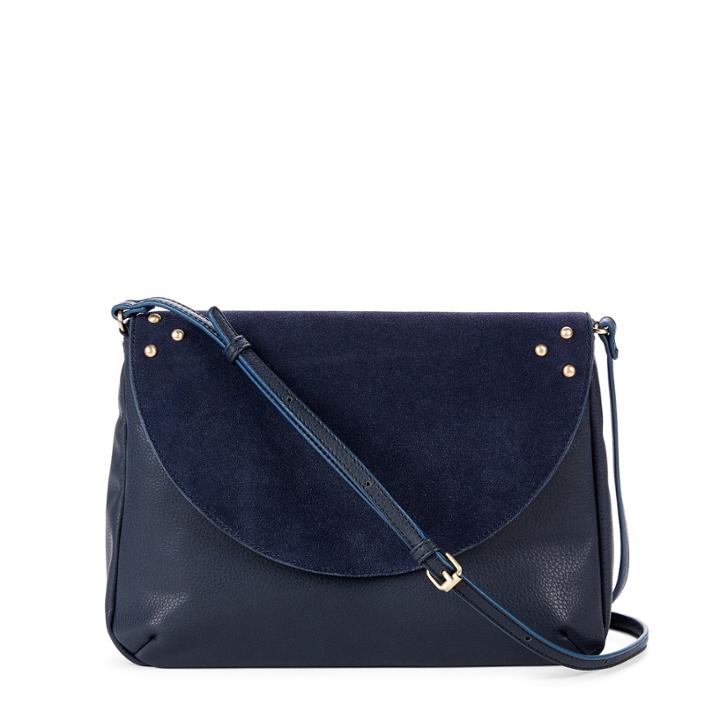Sole Society Sole Society Ansley Genuine Suede Hobo Shoulder - Ink-one Size
