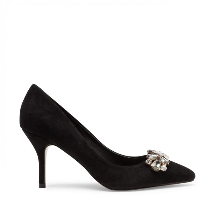 Sole Society Sole Society Eri Jeweled Pointed Toe Pump - Black-6