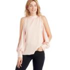 1. State 1. State Cold Shoulder Blouson Sleeve Blouse - Shadow Pink-xs
