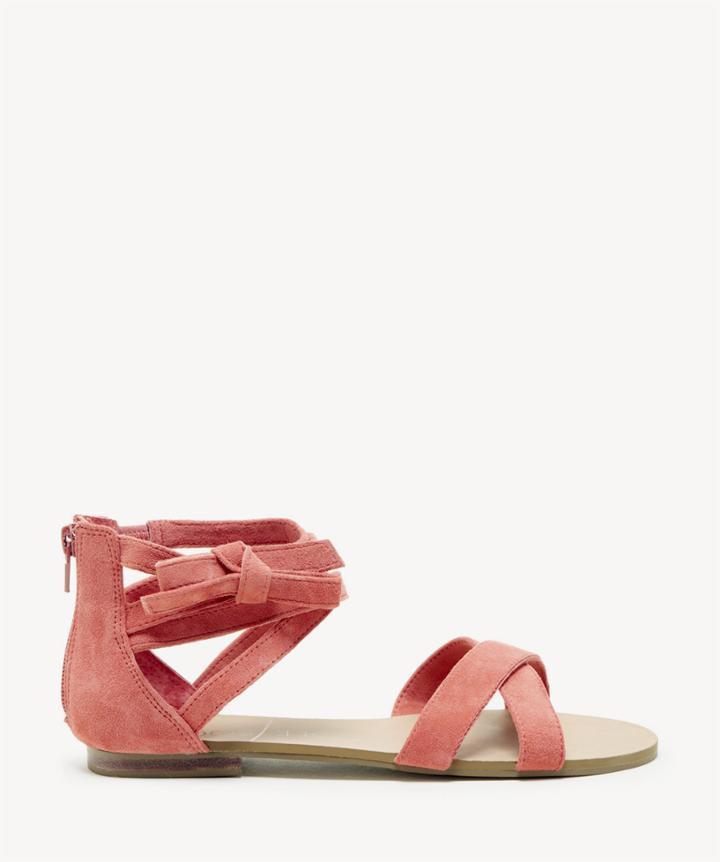 Sole Society Sole Society Sana Strappy Flats Sandals Paprika Size 6 Suede