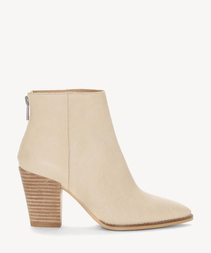 Lucky Brand Lucky Brand Women's Adalan Block Heels Bootie Light Natural Size 5 Suede From Sole Society