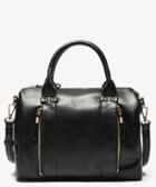 Sole Society Women's Zypa Barrel Satchel Vegan In Color: Black Bag Vegan Leather From Sole Society