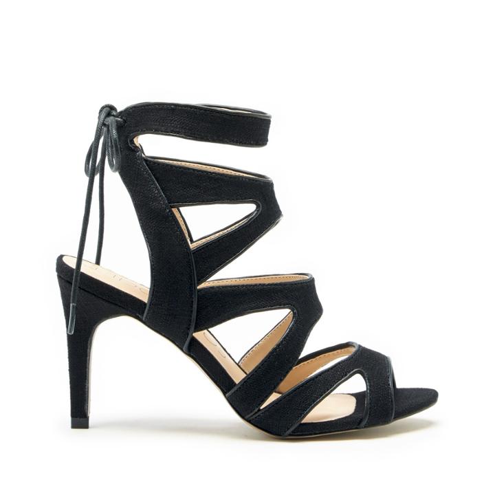 Sole Society Sole Society Stella Caged Heel Sandal - Black
