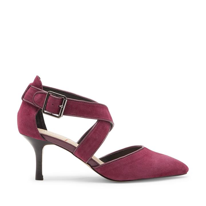 Sole Society Sole Society Tamra Cross Strap Pump - Burgundy