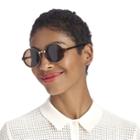 Sole Society Sole Society Marlene Oversized Round Sunglasses - Black